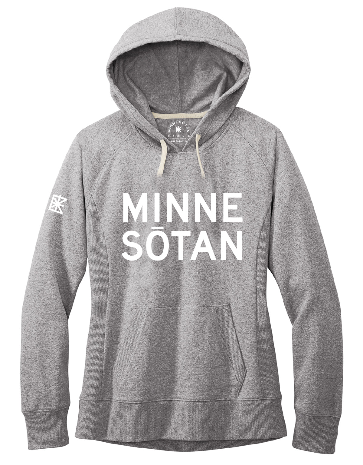 Minnesōtan Women's Re-Fleece Hoodie (Light Heather Grey)