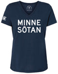 Women's Minnesōtan V-Neck T-Shirt (Navy)
