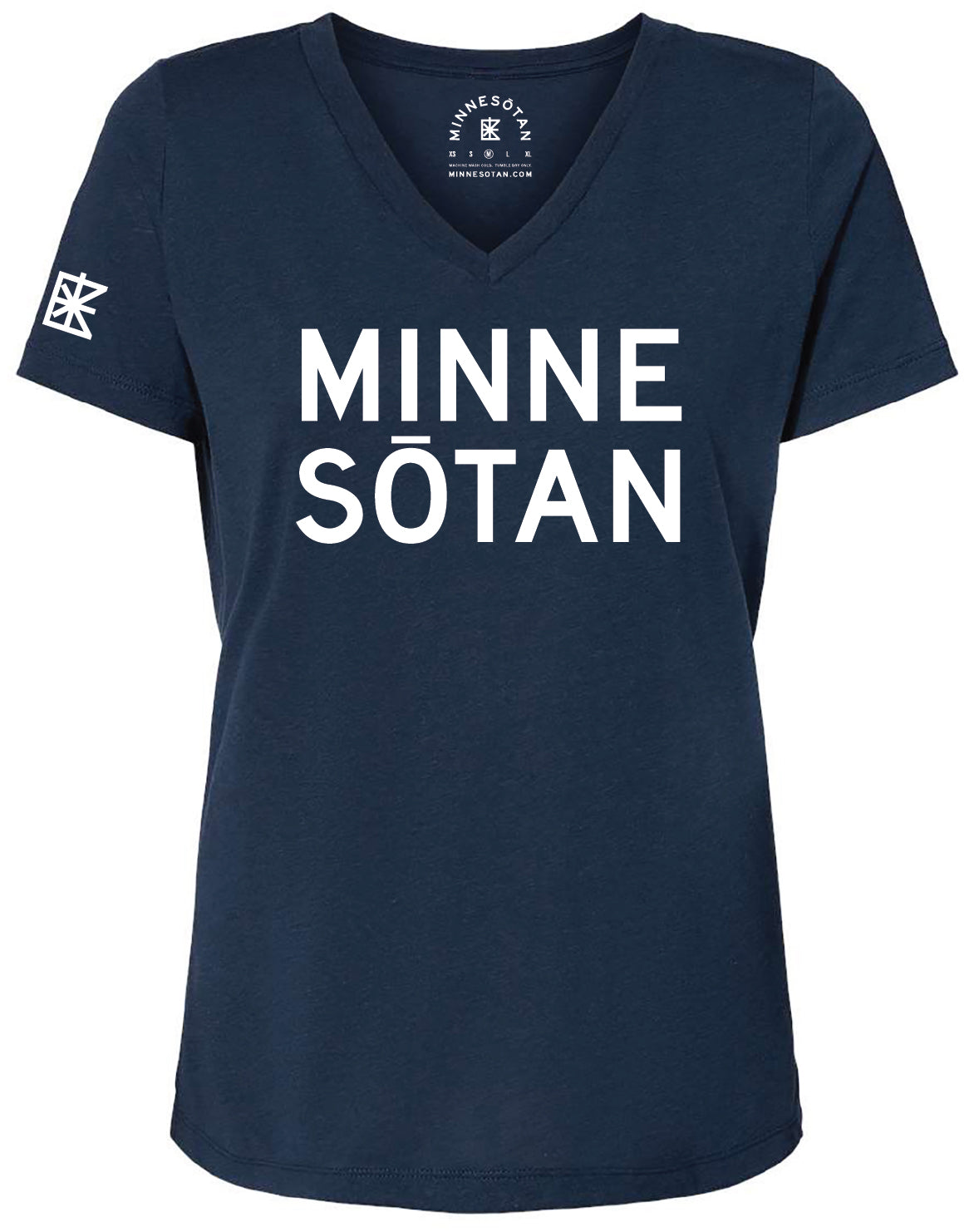 Women's Minnesōtan V-Neck T-Shirt (Navy)